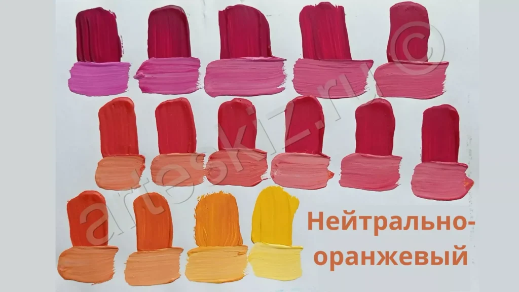 Как смешать нейтрально-оранжевый цвет