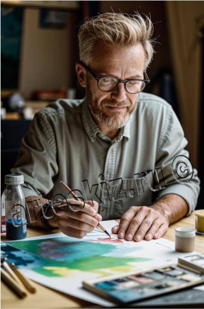 Живопись помогает мужчине побороть горе и утрату