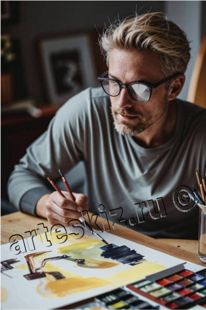 Занятия живописью помогают мужчине побороть стресс